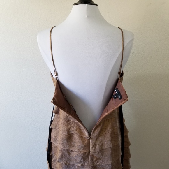 SOLD 💫 I.N. STUDIO A-Line Midi Copper Dress 6 - Picture 5 of 8